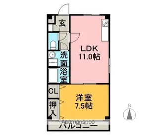 マーブル下石【4階】の間取り
